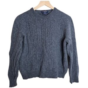 Brooks Brothers Saxxon Wool Sweater Crewneck Gray Size Large